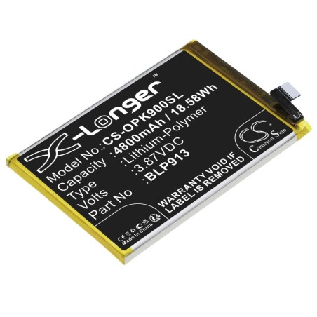 Batterie pour Oppo PGCM10 (4800 mAh/18.58 Wh, 3.87 V)