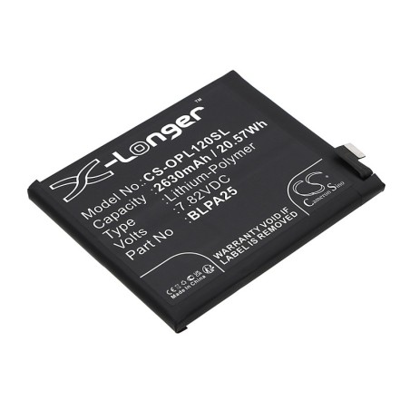 Batterie pour OnePlus 12 (2630 mAh/20.57 Wh, 7.82 V)