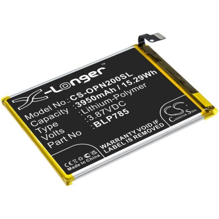 Batterie pour OnePlus AC2003 (3950 mAh/15.29 Wh, 3.87 V)