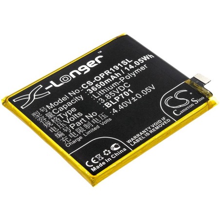 Batterie pour Oppo 1917 (3650 mAh/14.05 Wh, 3.85 V)