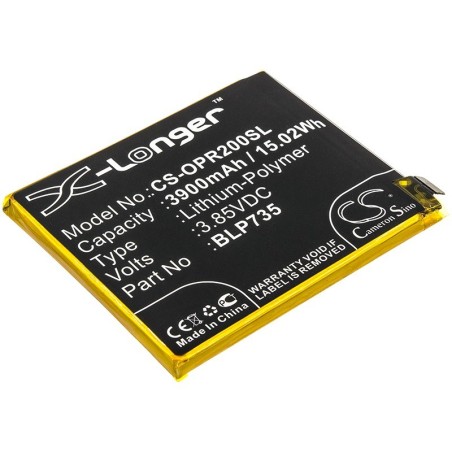 Batterie pour Oppo CPH1989 (3900 mAh/15.02 Wh, 3.85 V)