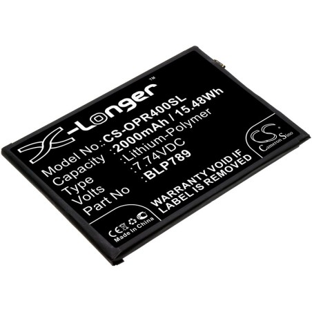 Batterie pour Oppo CPH2091 (2000 mAh/15.48 Wh, 7.74 V)