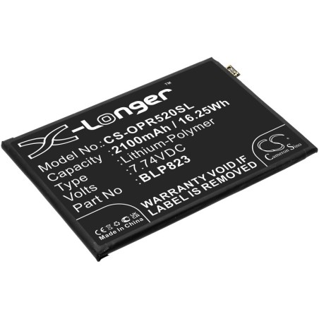 Batterie pour Oppo CPH2201 (2100 mAh/16.25 Wh, 7.74 V)