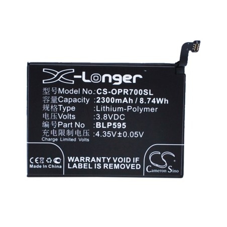 Batterie pour Oppo BLP595 (2300 mAh/8.74 Wh, 3.8 V)