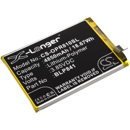 Batterie pour Oppo BLP841 (4850 mAh/18.67 Wh, 3.85 V)