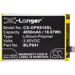Batterie pour Oppo BLP841 (4850 mAh/18.67 Wh, 3.85 V)