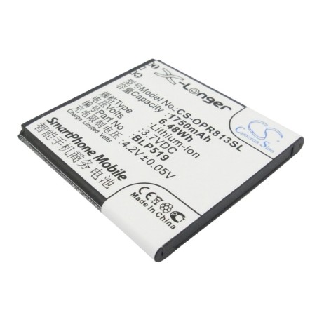 Batterie pour Oppo R823 (1750 mAh/6.48 Wh, 3.7 V)