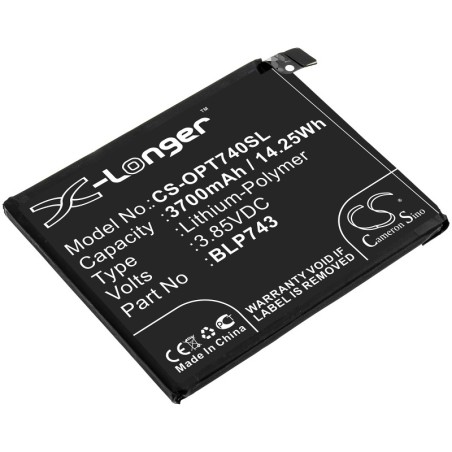 Batterie pour OnePlus 7T (3700 mAh/14.25 Wh, 3.85 V)