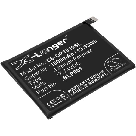 Batterie pour OnePlus KB2003 (1800 mAh/13.93 Wh, 7.74 V)