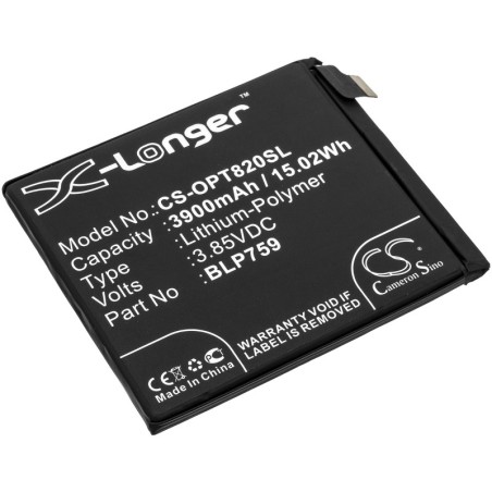 Batterie pour OnePlus IN2020 (3900 mAh/15.02 Wh, 3.85 V)