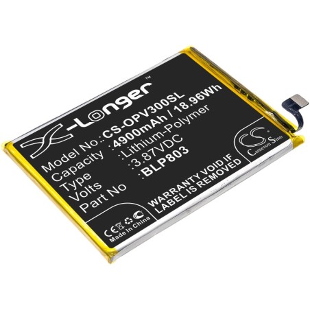 Batterie pour Oppo Realme V3 (4900 mAh/18.96 Wh, 3.87 V)