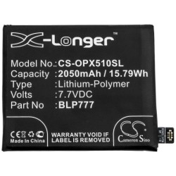 Batterie pour Oppo BLP777 (2050 mAh/15.79 Wh, 7.7 V)