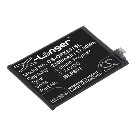 Batterie pour Oppo PFFM10 (2300 mAh/17.8 Wh, 7.74 V)