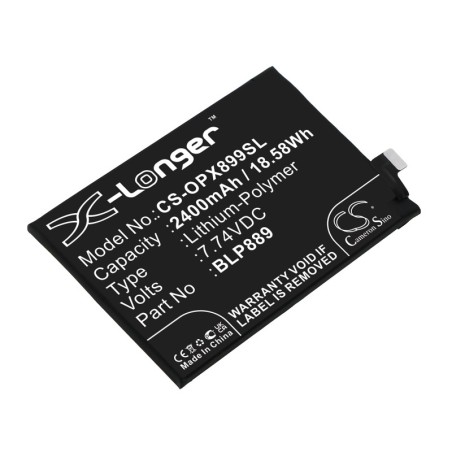 Batterie pour Oppo CPH2305 (2400 mAh/18.58 Wh, 7.74 V)