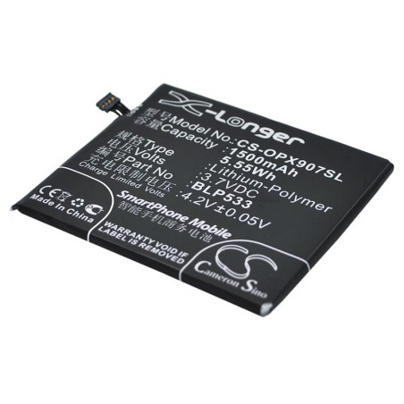 Batterie pour Oppo Finder (1500 mAh/5.55 Wh, 3.7 V)