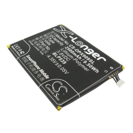 Batterie pour Oppo Find 5 (2500 mAh/9.5 Wh, 3.8 V)