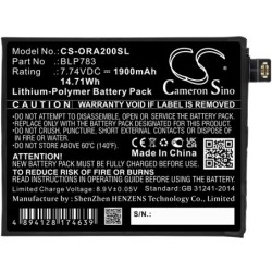 Batterie pour Oppo BLP783 (1900 mAh/14.71 Wh, 7.74 V)