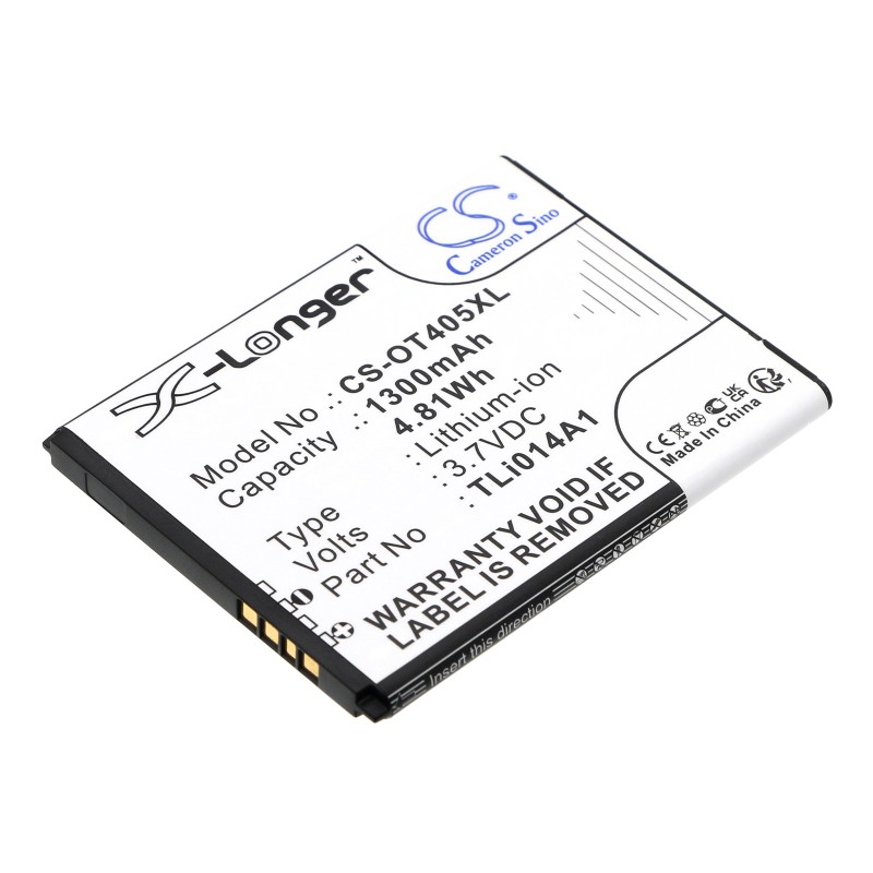 Batterie pour Alcatel One Touch Evolve 2 (1300 mAh/4.81 Wh, 3.7 V)
