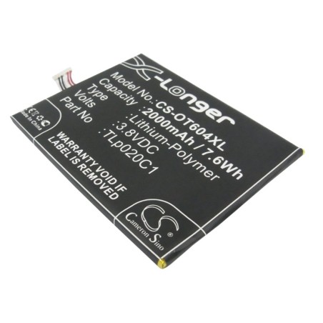 Batterie pour Alcatel One Touch Idol S (2000 mAh/7.6 Wh, 3.8 V)