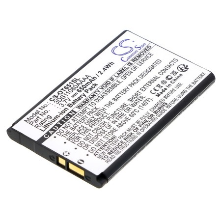 Batterie pour Alcatel One Touch E205 (650 mAh/2.41 Wh, 3.7 V)