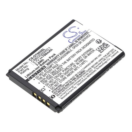 Batterie pour Alcatel One Touch 20.12D (700 mAh/2.59 Wh, 3.7 V)