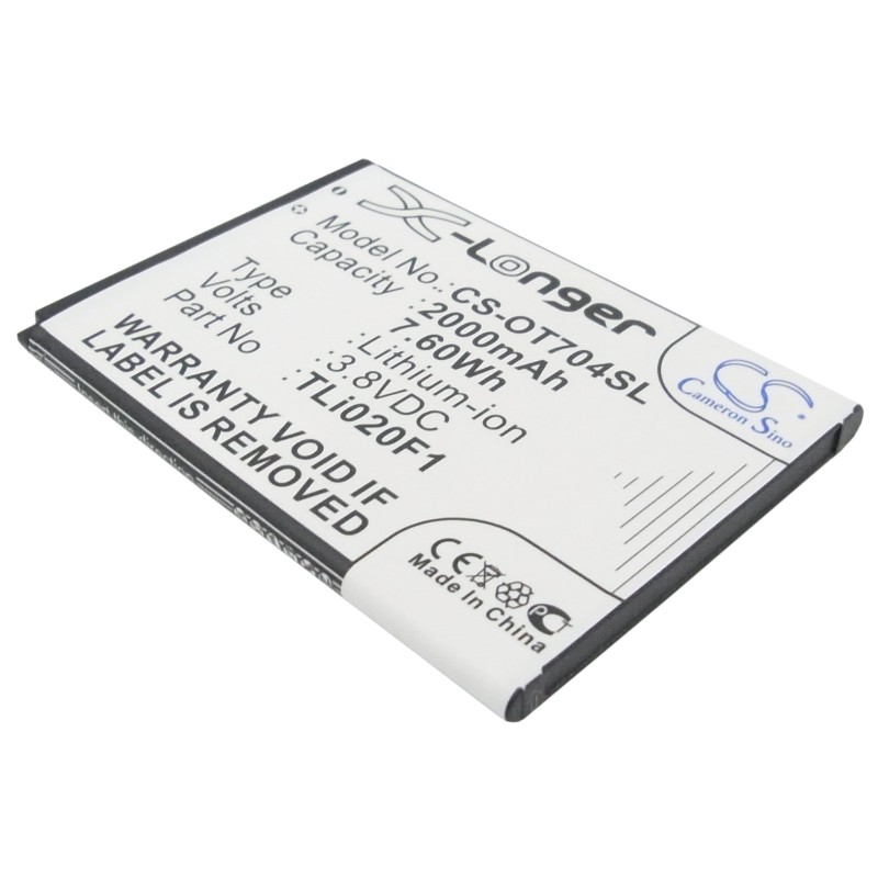 Batterie pour Alcatel One Touch Elevate (2000 mAh/7.6 Wh, 3.8 V)