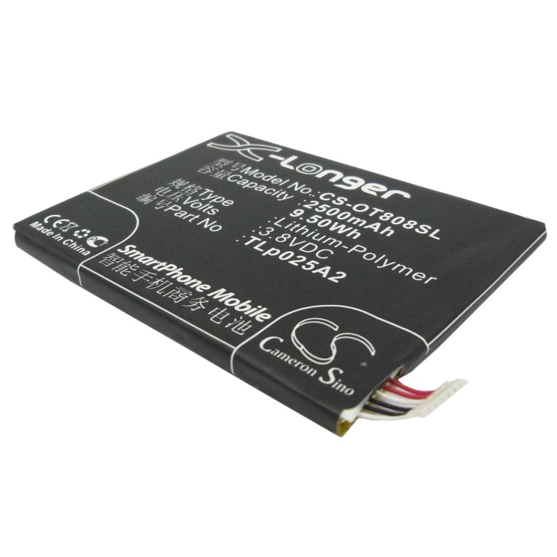 Batterie pour Alcatel 7048 (2500 mAh/9.5 Wh, 3.8 V)