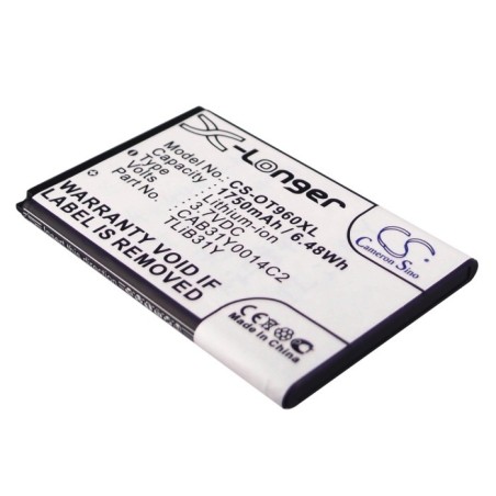 Batterie pour Alcatel AUTHORITY (1750 mAh/6.48 Wh, 3.7 V)