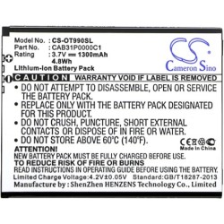 Batterie pour Alcatel One Touc POP C2 (1300 mAh/4.81 Wh, 3.7 V)