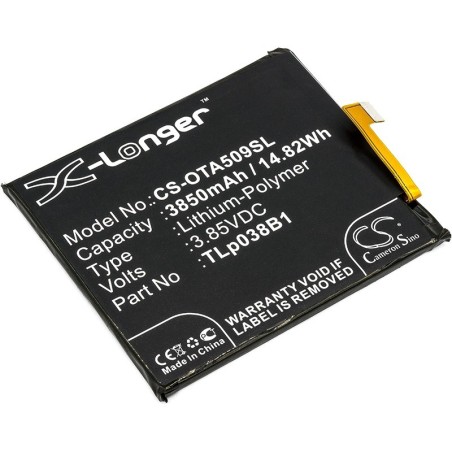 Batterie pour Alcatel A7 LTE (3850 mAh/14.82 Wh, 3.85 V)