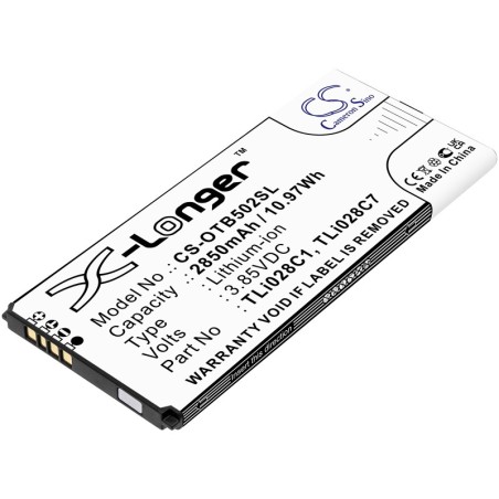Batterie pour Alcatel TLi028D7 (2850 mAh/10.97 Wh, 3.85 V)