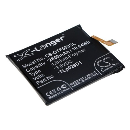 Batterie pour Alcatel 3L (2800 mAh/10.64 Wh, 3.8 V)