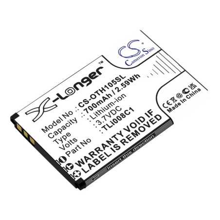 Batterie pour Alcatel TLi008C1 (700 mAh/2.59 Wh, 3.7 V)