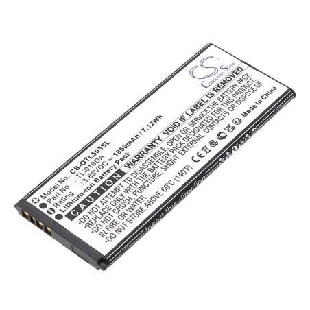 Batterie pour Alcatel OT-5033D (1850 mAh/7.12 Wh, 3.85 V)