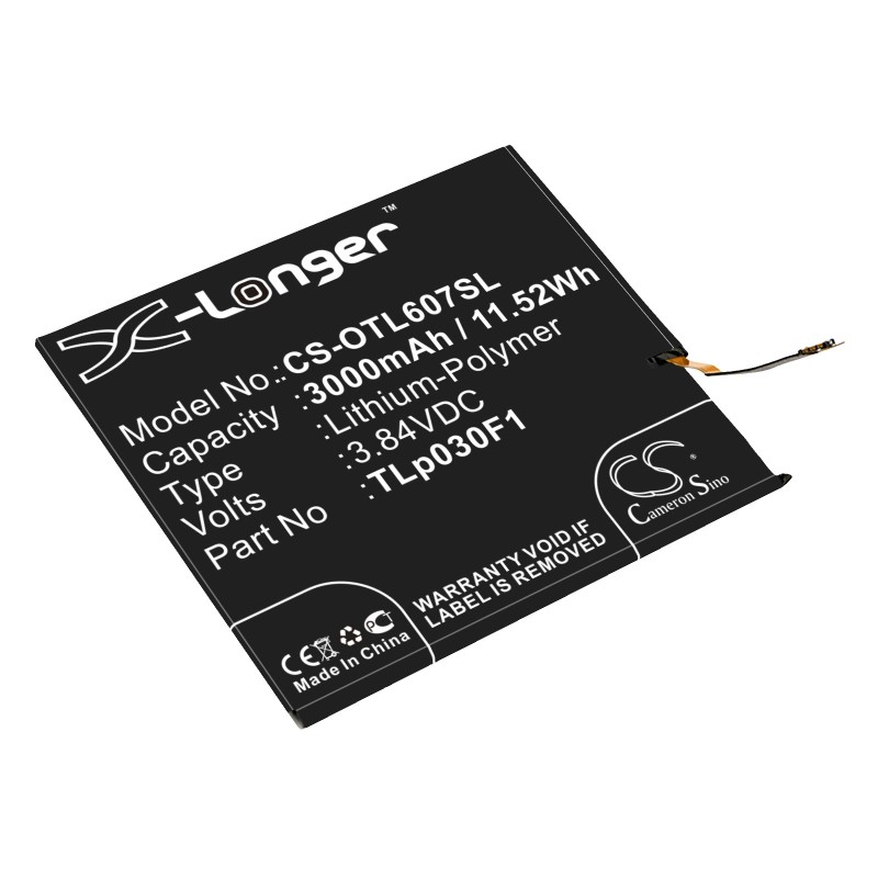 Batterie pour Alcatel OT-6077 (3000 mAh/11.52 Wh, 3.84 V)
