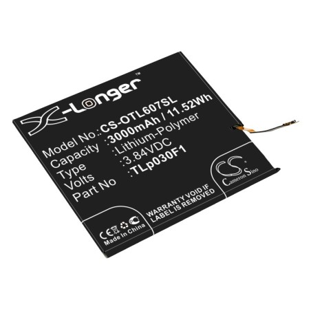 Batterie pour Alcatel OT-6077 (3000 mAh/11.52 Wh, 3.84 V)