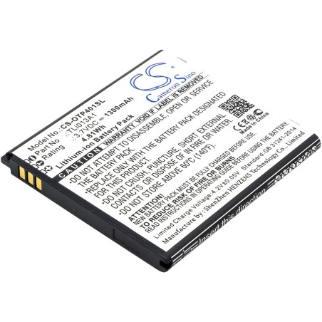 Batterie pour Alcatel OT-4017G (1300 mAh/4.81 Wh, 3.7 V)