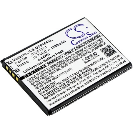Batterie pour Alcatel 4052R (1200 mAh/4.44 Wh, 3.7 V)