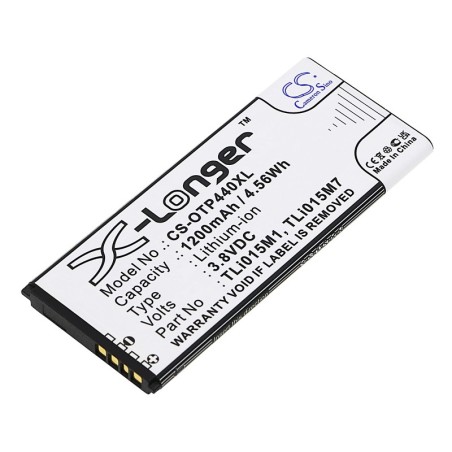 Batterie pour Alcatel TLi015M7 (1200 mAh/4.56 Wh, 3.8 V)