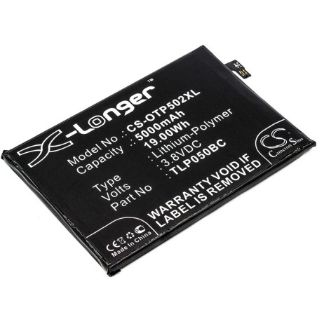 Batterie pour Alcatel 5023F (5000 mAh/19 Wh, 3.8 V)