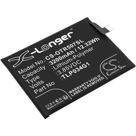 Batterie pour Alcatel OT-5007S (3200 mAh/12.32 Wh, 3.85 V)