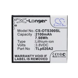 Batterie pour Alcatel One Touch Pop Star 4G (2100 mAh/7.98 Wh, 3.8 V)