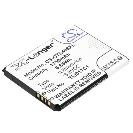 Batterie pour Alcatel 4056SPP (1750 mAh/6.65 Wh, 3.8 V)