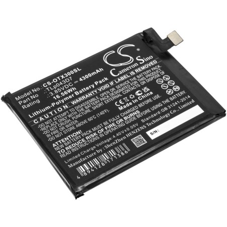 Batterie pour Alcatel 5X (4300 mAh/16.56 Wh, 3.85 V)