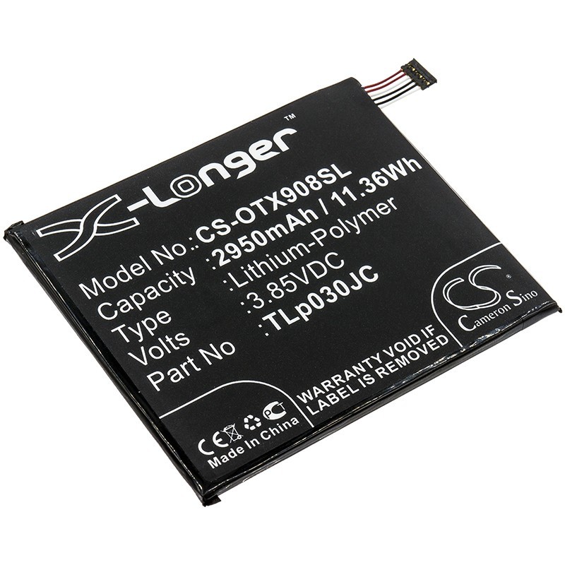 Batterie pour Alcatel 3C (2950 mAh/11.36 Wh, 3.85 V)