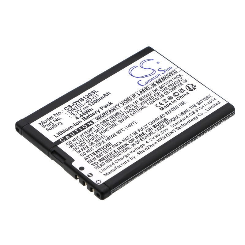 Batterie pour MaxCom MM238 (1200 mAh/4.44 Wh, 3.7 V)
