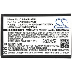 Batterie pour Philips E106 (1000 mAh/3.7 Wh, 3.7 V)