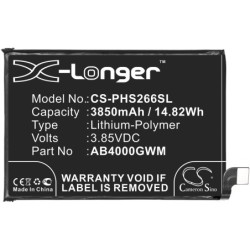 Batterie pour Philips Xenium S266 (3850 mAh/14.82 Wh, 3.85 V)