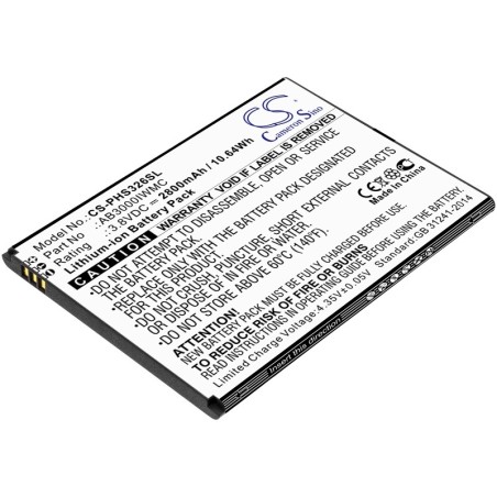 Batterie pour Philips CTS326 (2800 mAh/10.64 Wh, 3.8 V)