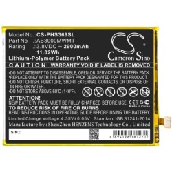 Batterie pour Philips Xenium S369 (2900 mAh/11.02 Wh, 3.8 V)